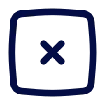 X Square SVG Icon